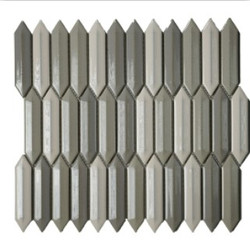 Roca CC Mosaics Plus Mixed White/Tender Gray/Taupe Bright 3D Picket Mosaic